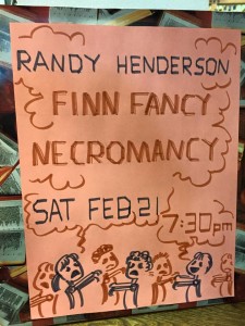 Finn Fancy sign at Avid Reader